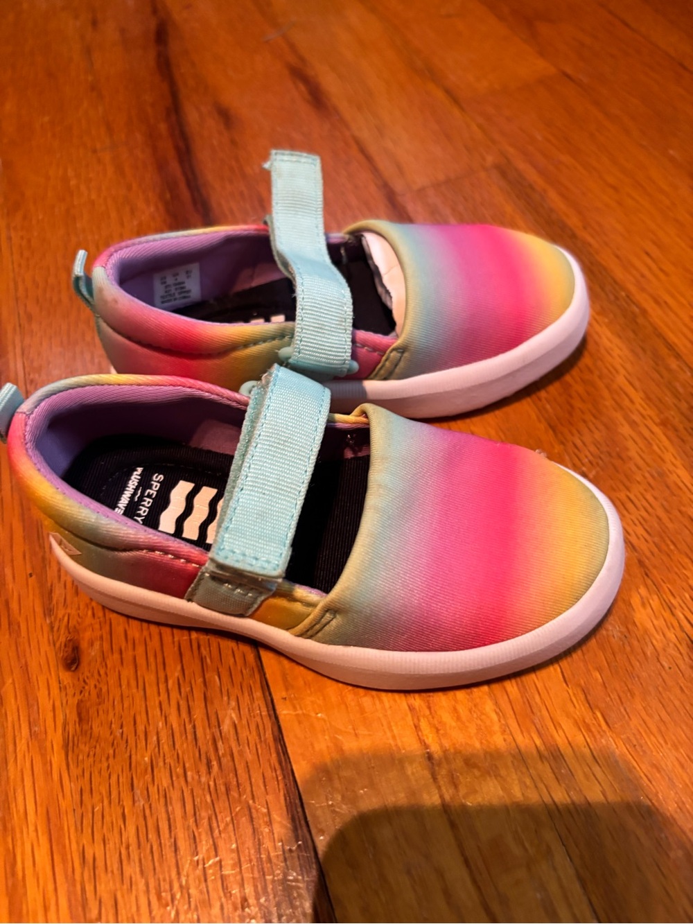 SPERRY TOP-SIDER port mast plushwave Mary Jane Toddler 5 M Rainbow